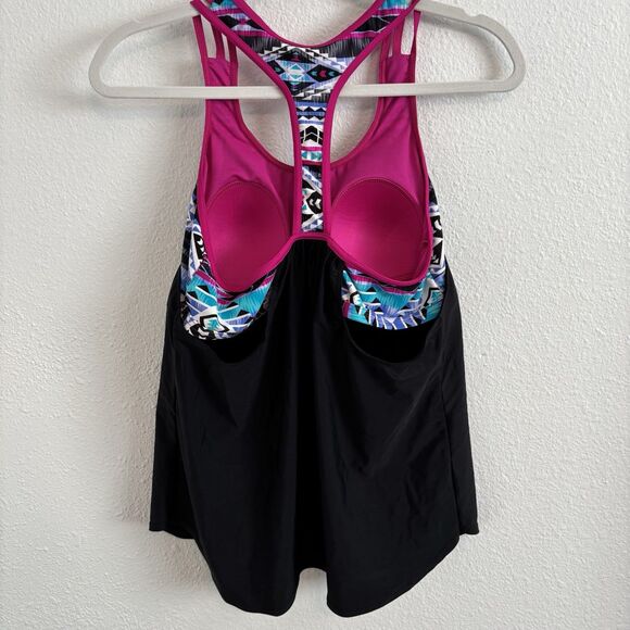 Womens Tankini Large Black Swimwear Modest Beach Seaside - Picture 5 of 5